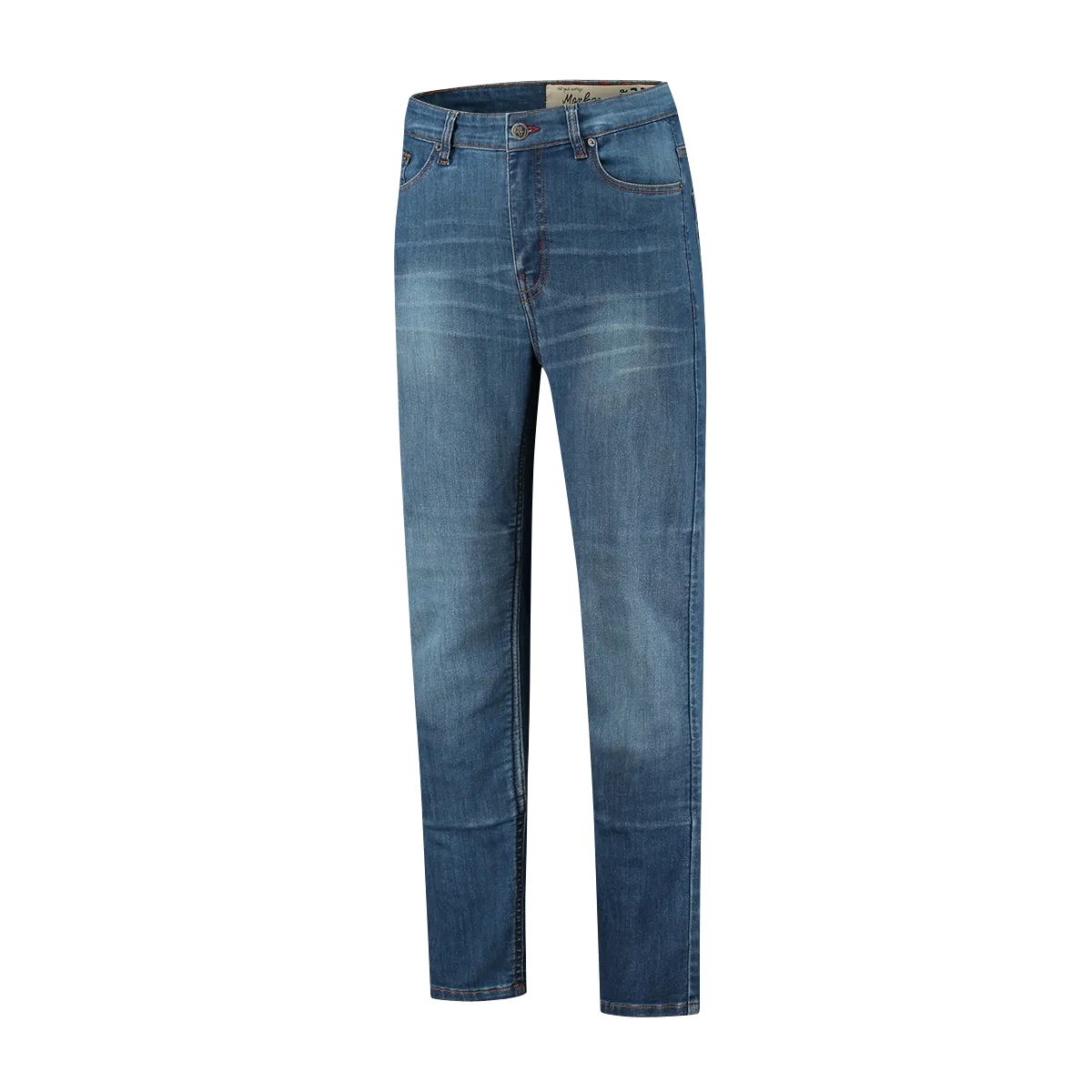 Vaqueros de Moto Rusty Stitches Logan Azul Denim  