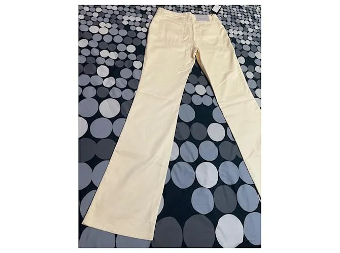 Versace Pantalones, polainas Crema 