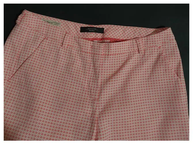 Weekend Max Mara Pantalones, polainas Rosa Blanco 