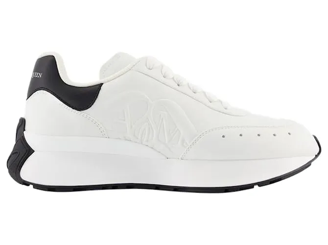 Zapatillas Sprint Runner - Alexander Mcqueen - Cuero - Blanco/De color negro 