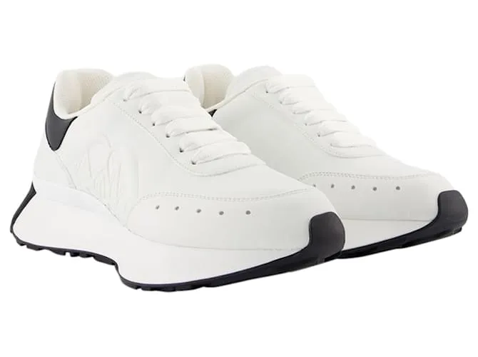 Zapatillas Sprint Runner - Alexander Mcqueen - Cuero - Blanco/De color negro 